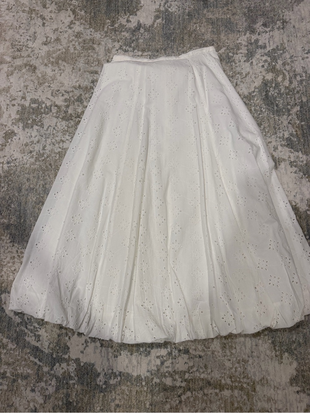 Zara Women's White Balloon Midi Skirt